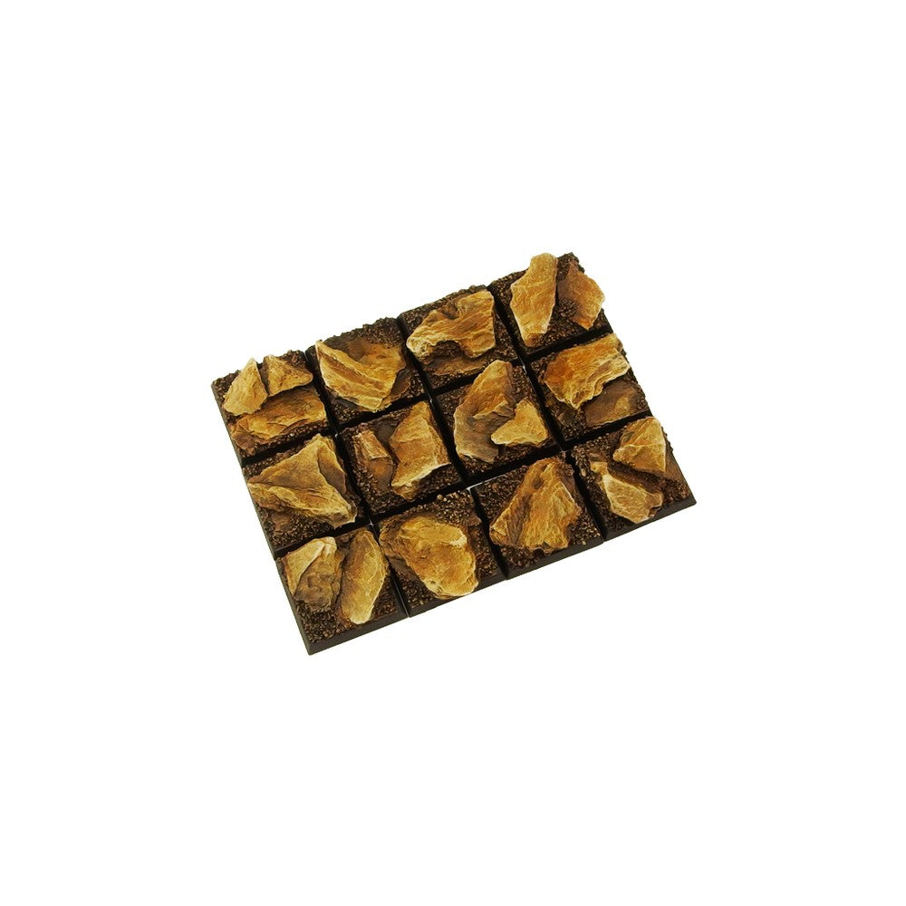 Micro Art Studio - Resin Square/Rectangular Bases - Shale Bases 20x20mm (10)