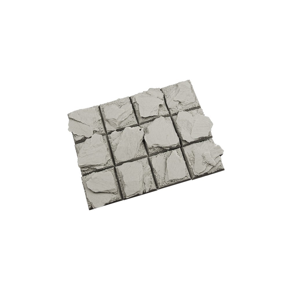Micro Art Studio - Resin Square/Rectangular Bases - Shale Bases 25x25mm (10)