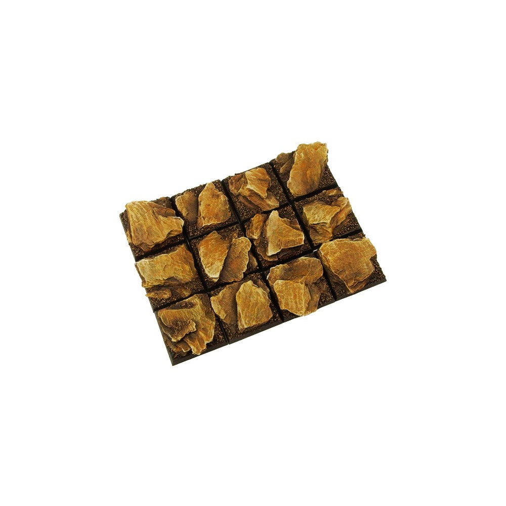 Micro Art Studio - Resin Square/Rectangular Bases - Shale Bases 25x25mm (10)