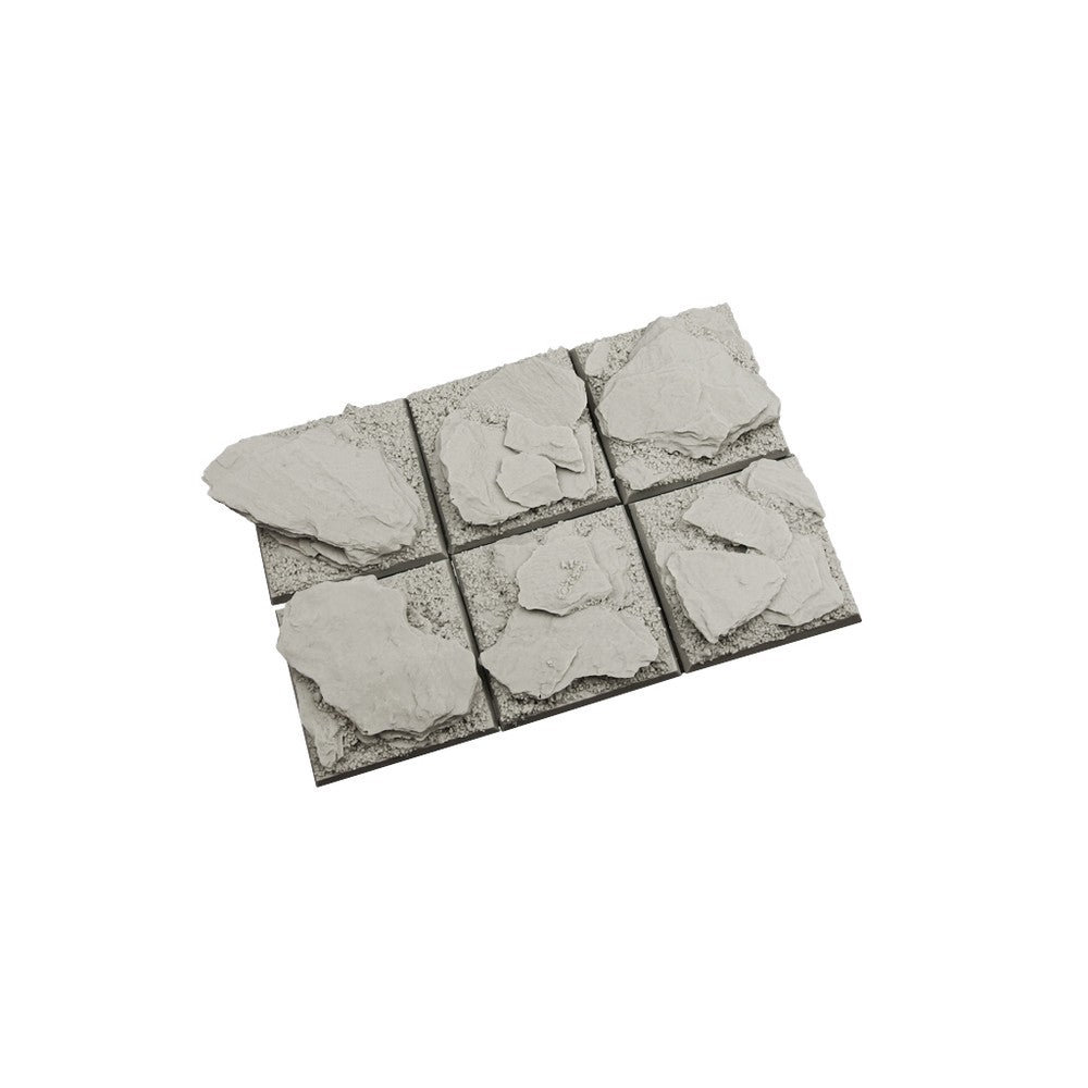 Micro Art Studio - Resin Square/Rectangular Bases - Shale Bases 40x40mm (4)
