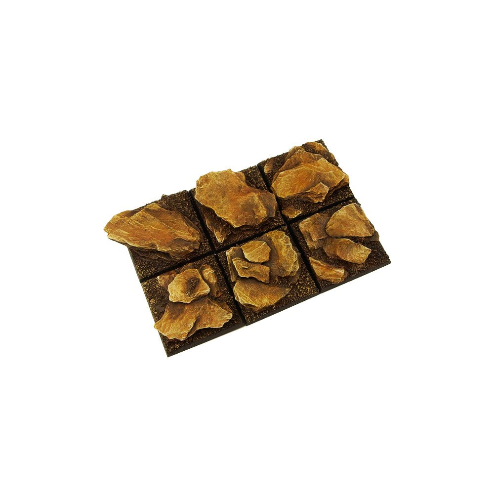 Micro Art Studio - Resin Square/Rectangular Bases - Shale Bases 40x40mm (4)