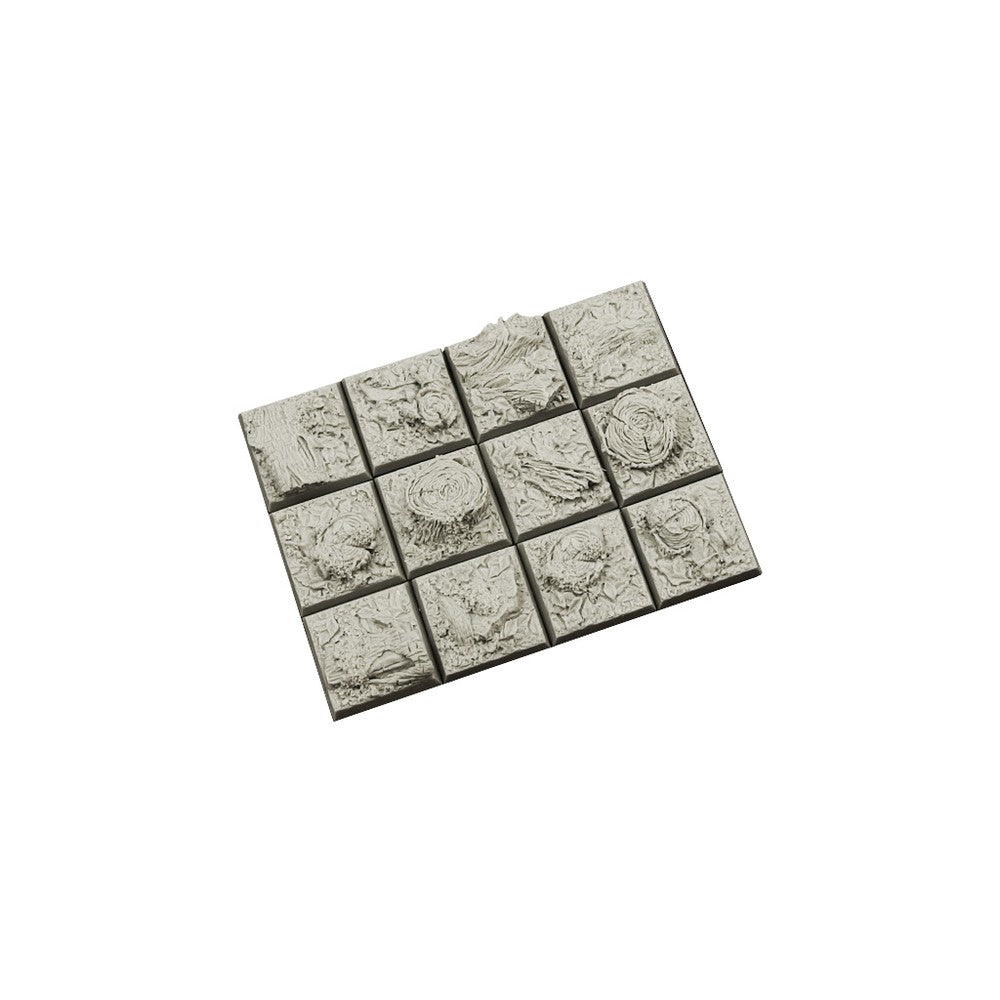 Micro Art Studio - Resin Square/Rectangular Bases - Forest Bases 20x20mm (10)