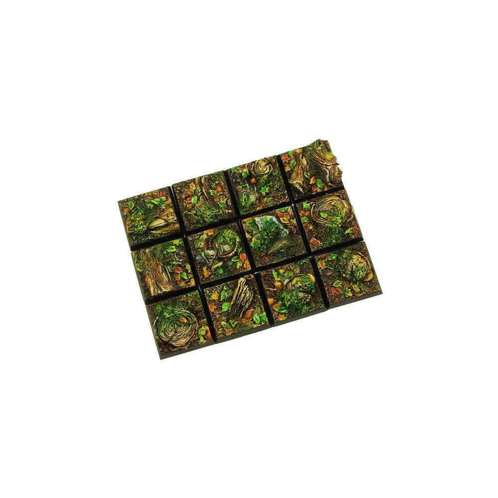 Micro Art Studio - Resin Square/Rectangular Bases - Forest Bases 20x20mm (10)