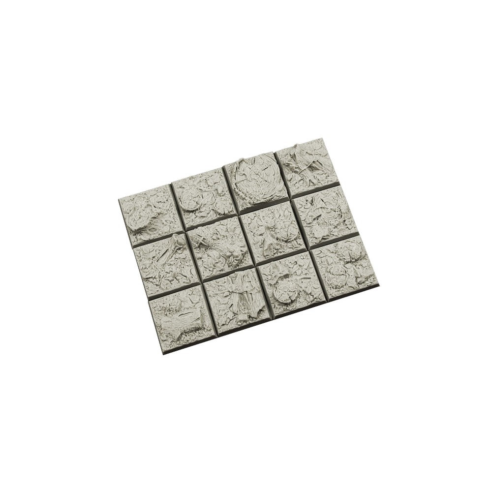 Micro Art Studio - Resin Square/Rectangular Bases - Forest Bases 25x25mm (10)