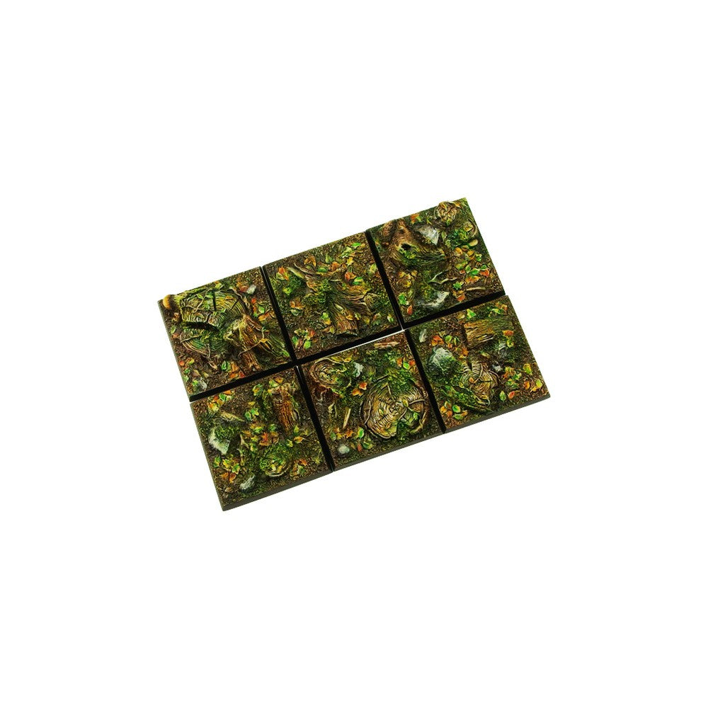 Micro Art Studio - Resin Square/Rectangular Bases - Forest Bases 40x40mm (4)