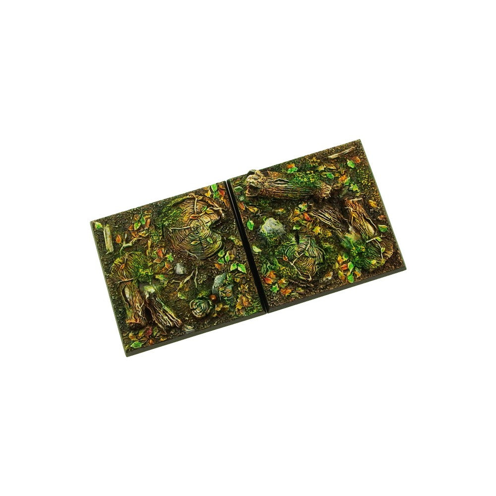 Micro Art Studio - Resin Square/Rectangular Bases - Forest Bases 50x50mm (2)