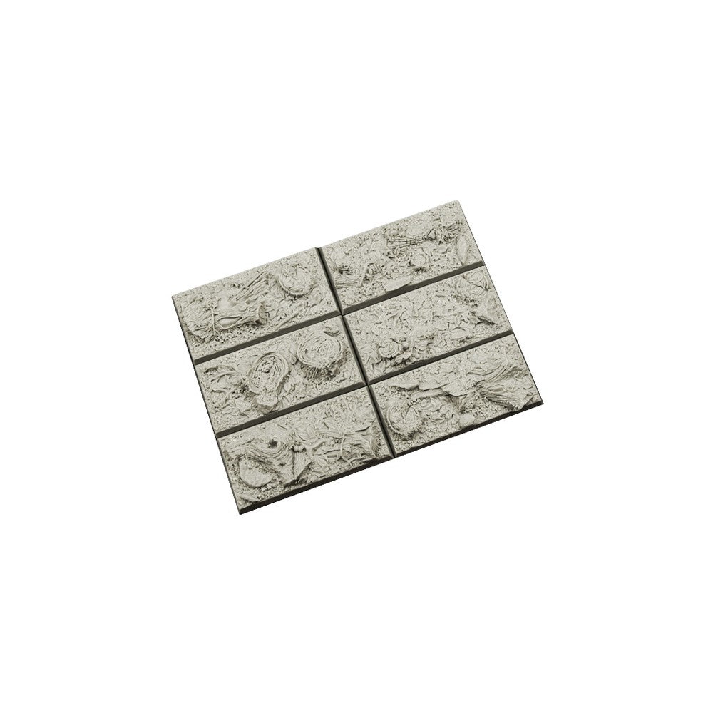 Micro Art Studio - Resin Square/Rectangular Bases - Forest Bases 25x50mm (5)