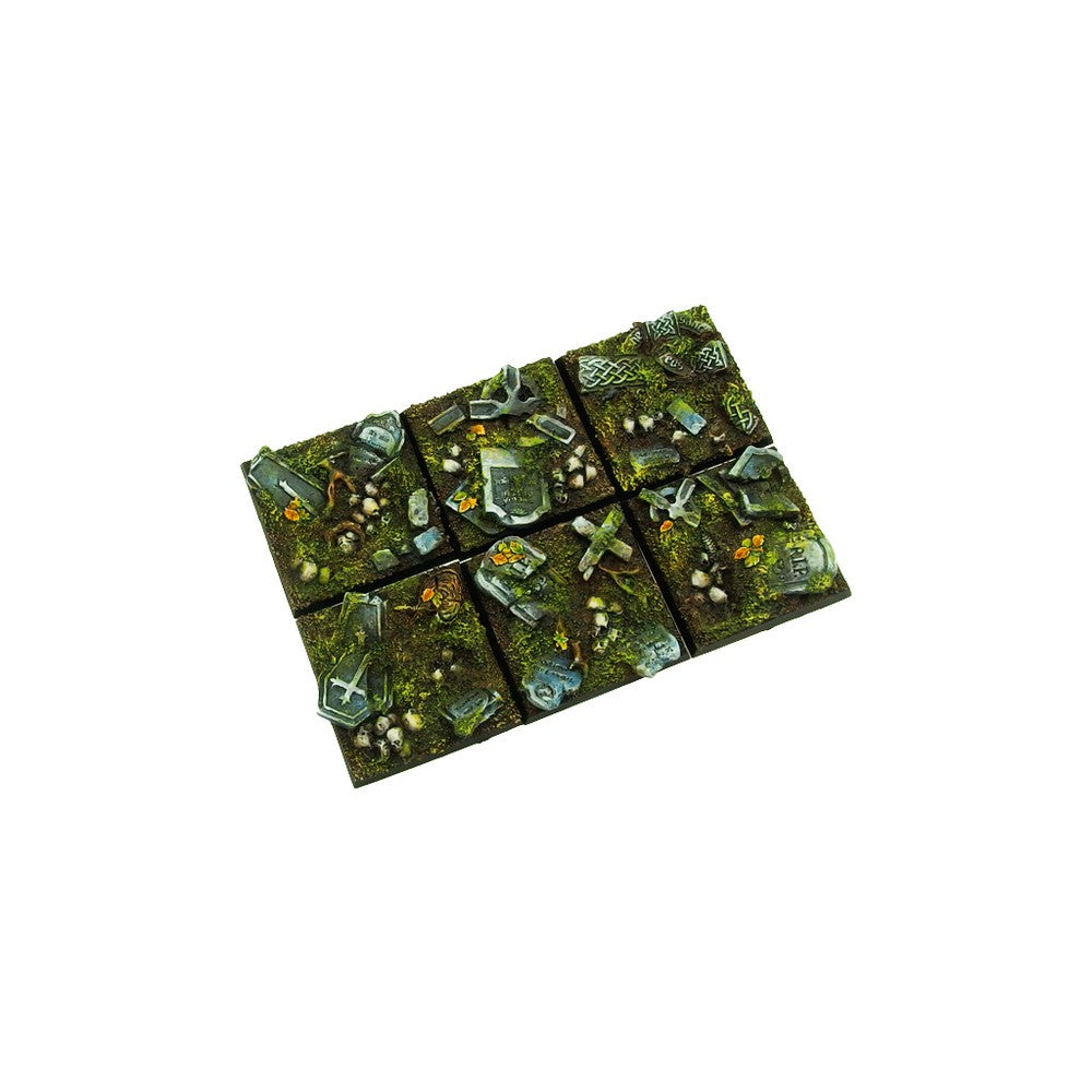 Micro Art Studio - Resin Square/Rectangular Bases - Graveyard Bases 40x40mm (4)