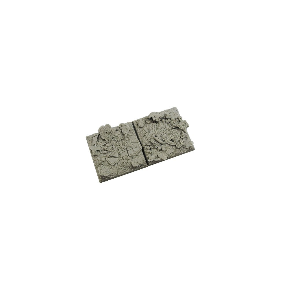 Micro Art Studio - Resin Square/Rectangular Bases - Graveyard Bases 50x50mm (2)