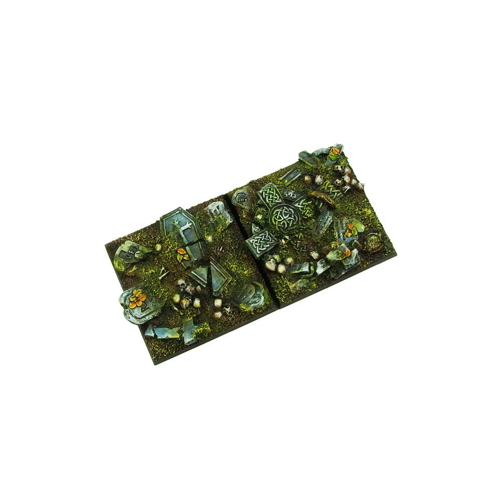 Micro Art Studio - Resin Square/Rectangular Bases - Graveyard Bases 50x50mm (2)