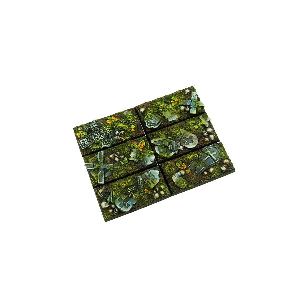 Micro Art Studio - Resin Square/Rectangular Bases - Graveyard Bases 25x50mm (5)