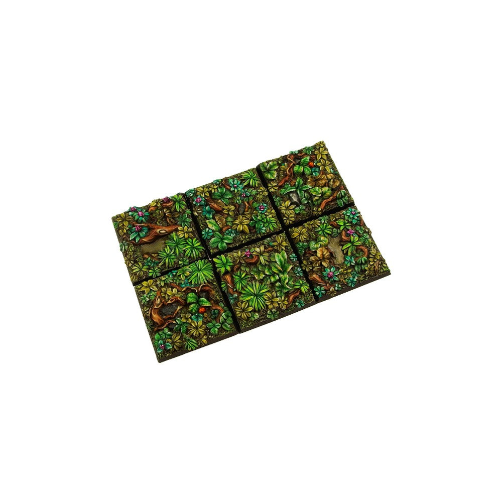 Micro Art Studio - Resin Square/Rectangular Bases - Jungle Bases 40x40mm (4)