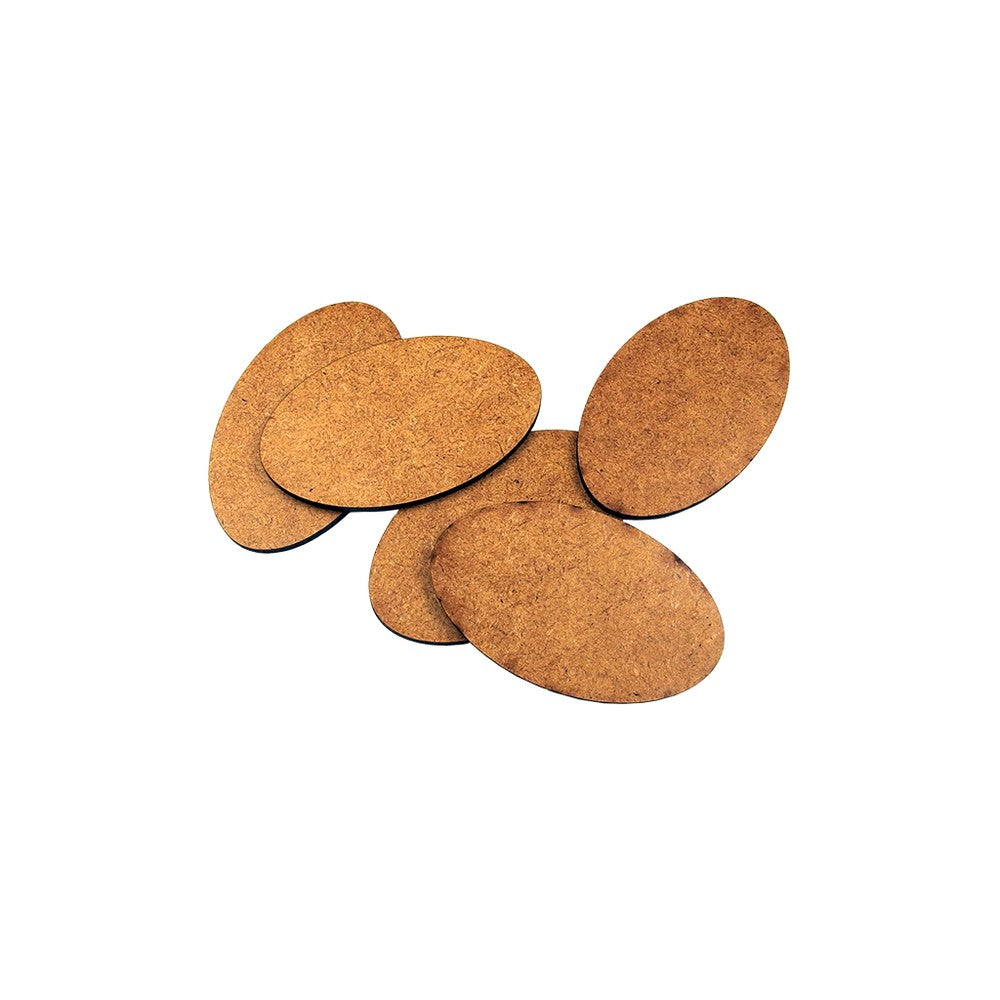 Micro Art Studio - HDF/MDF Lasercut Bases - HDF 3mm Bases Oval 75x42mm (6)