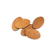 Micro Art Studio - HDF/MDF Lasercut Bases - HDF 3mm Bases Oval 75x42mm (6)