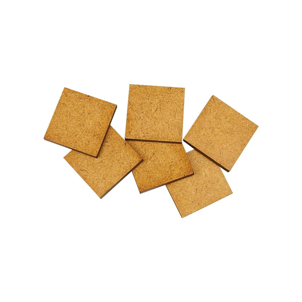 Micro Art Studio - HDF/MDF Lasercut Bases - HDF 3mm Bases 25x25mm (20)