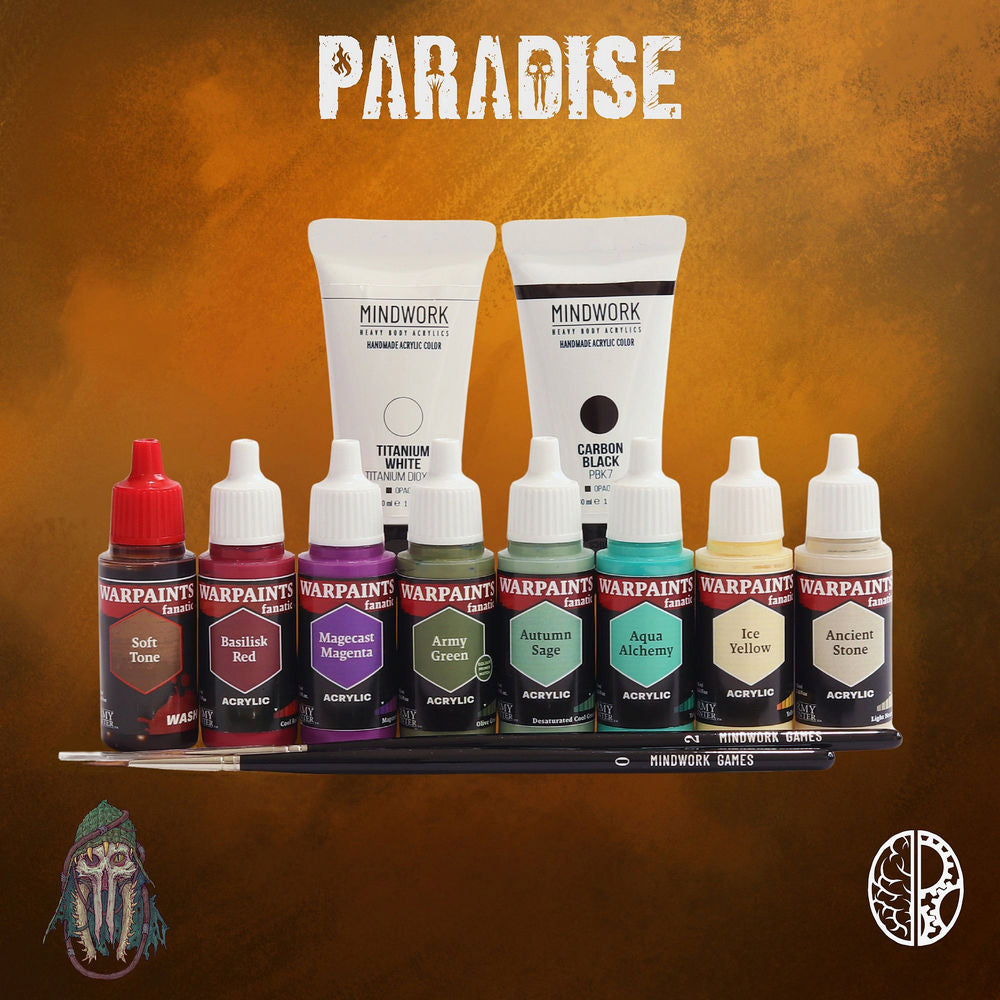 Paradise - White Lizard cult paint set