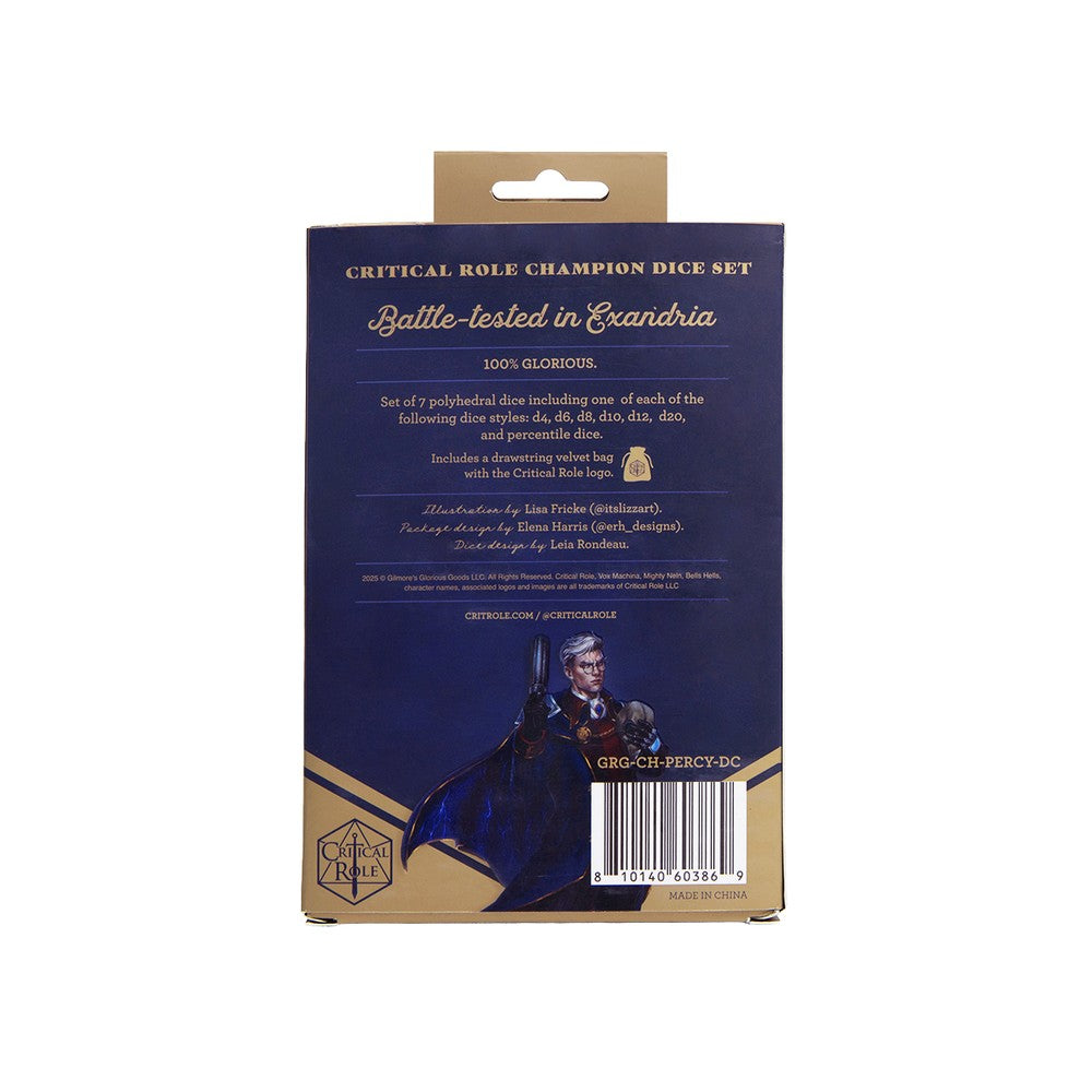 Darrington Press - Critical Role Champion Dice Set: Percival Fredrickstein Von Musel Klossowski
