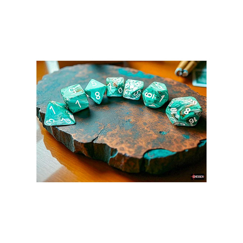 CHX 22403 Marble Mega-hedral Oxi-Copper/white 7-Die Set