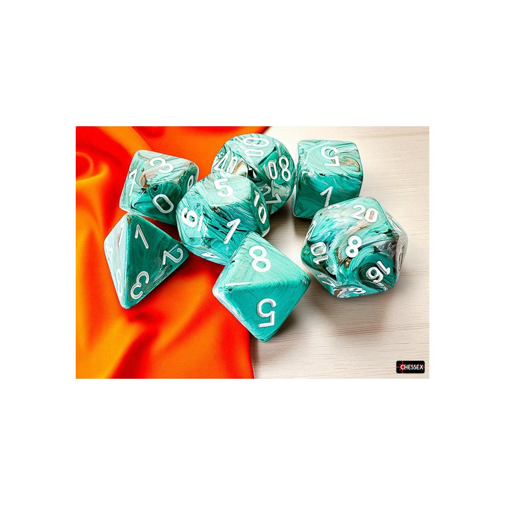 CHX 22403 Marble Mega-hedral Oxi-Copper/white 7-Die Set