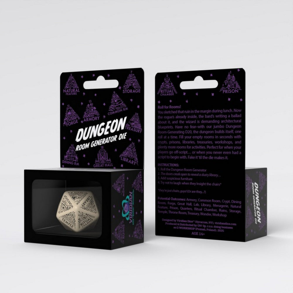 Q Workshop - Dungeon Generator Die: Beige&Black