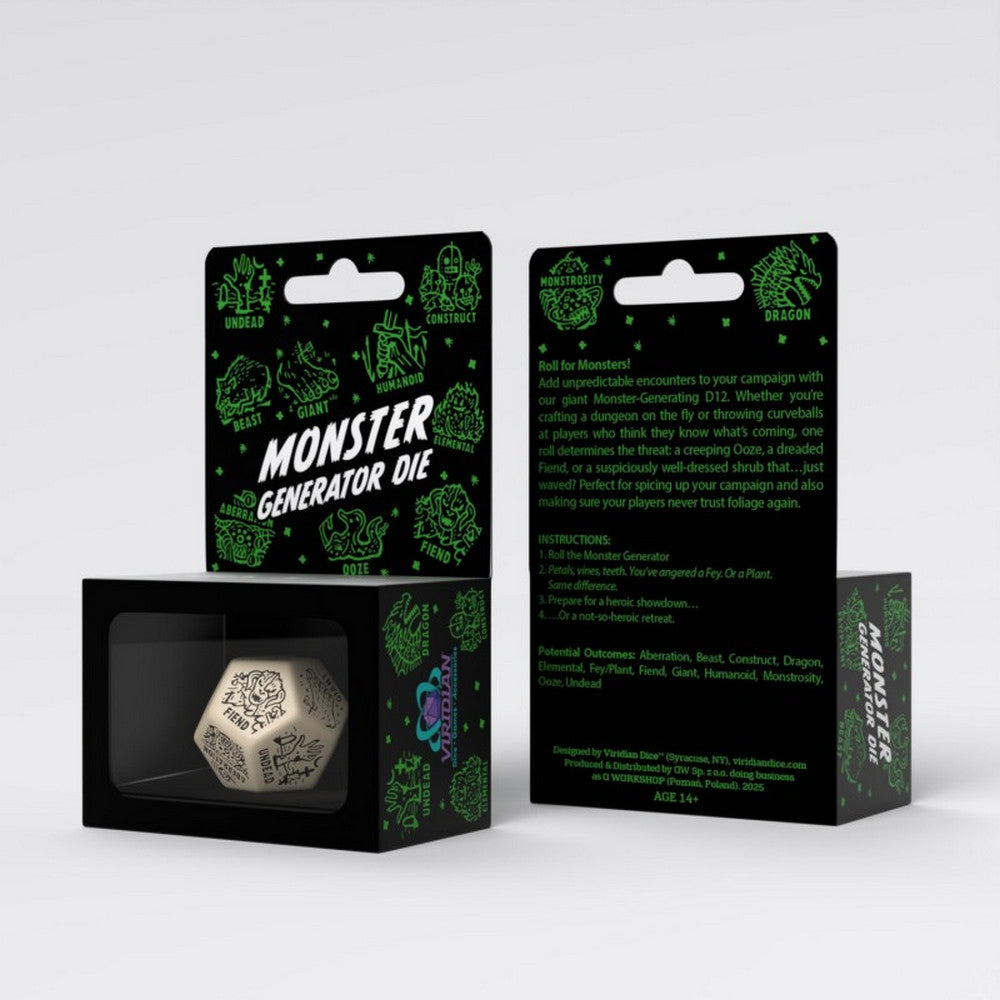 Q Workshop - Monster Generator Die: Beige&Black