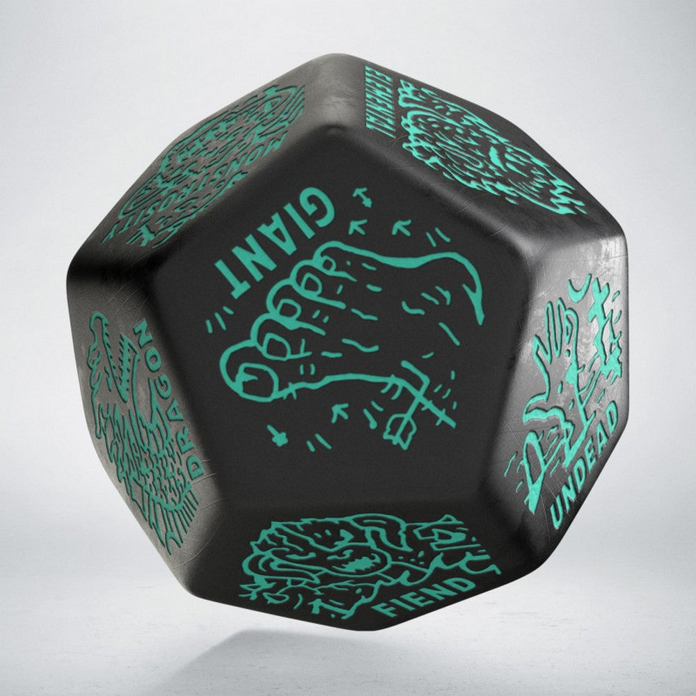 Q Workshop - Monster Generator Die: Black&Turquise