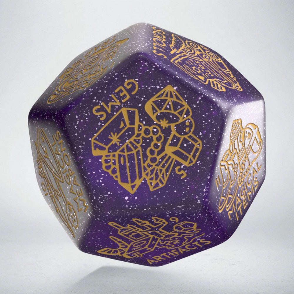 Q Workshop - Treasure Generator Die: Shimmering Purple&Gold