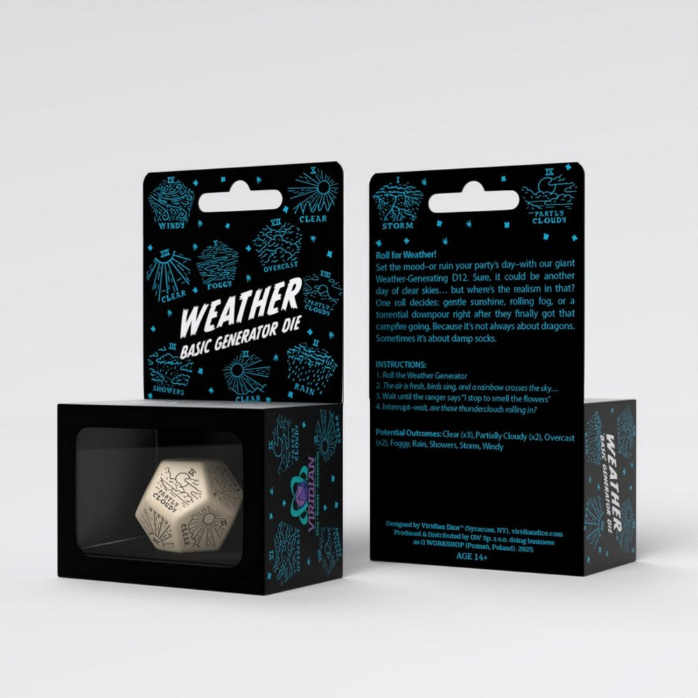 Q Workshop - Weather Generator Die: Beige&Black
