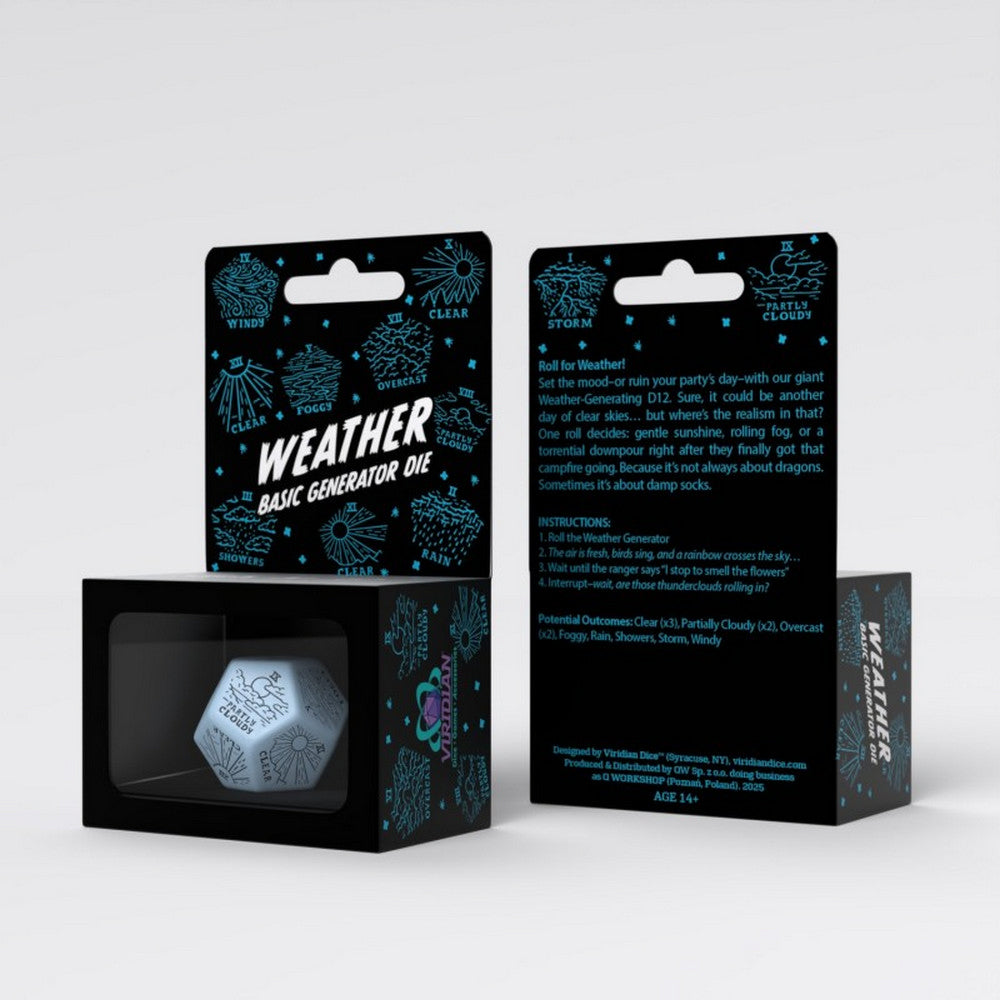 Q Workshop - Weather Generator Die: Blue&Black