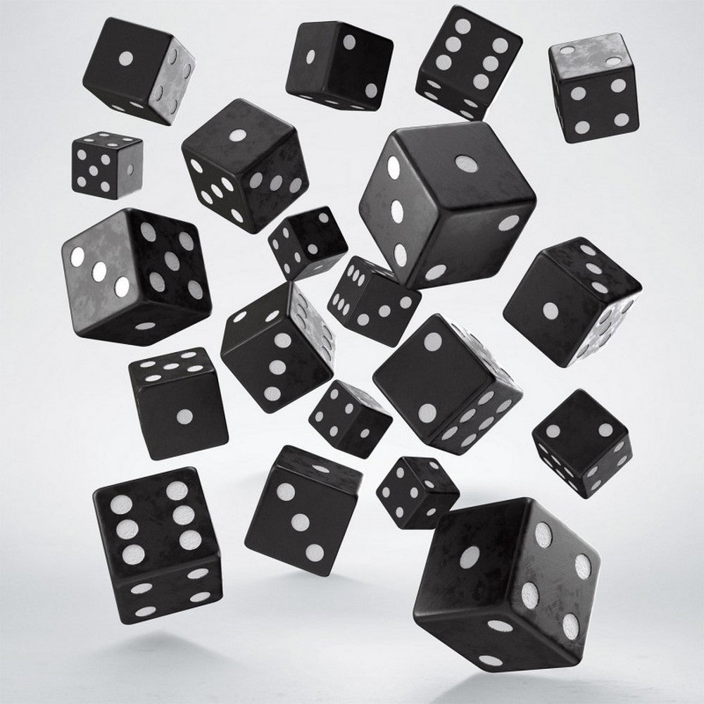 Q Workshop - Full Pack of D6s: Black&White