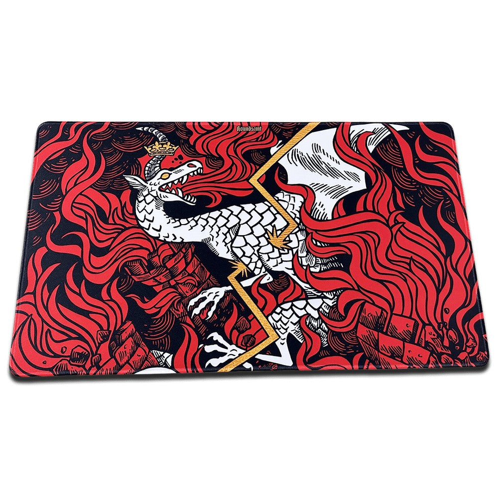 Chronicle - White Dragon MtG Commander Stitched Edge Playmat