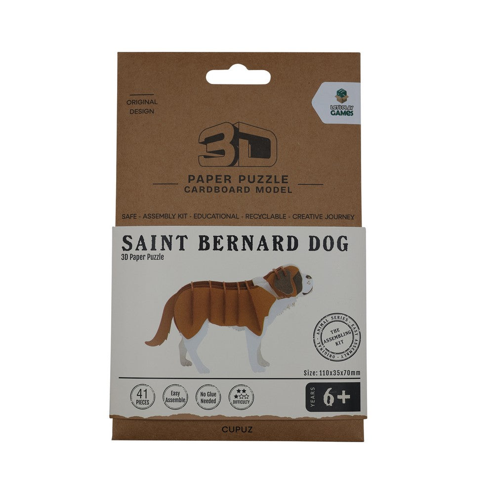 LPG Puzzles 3D Paper Saint Bernard Dog