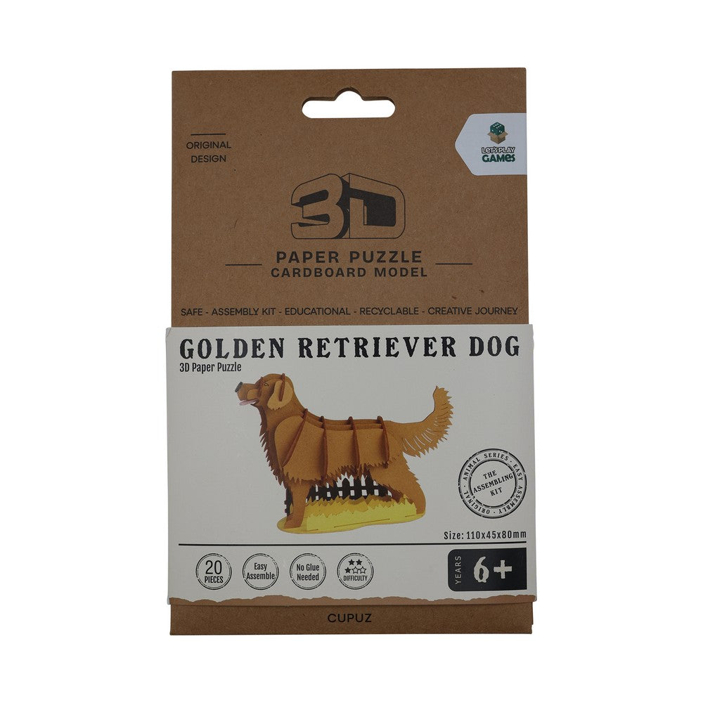 LPG Puzzles 3D Paper Golden Retriever