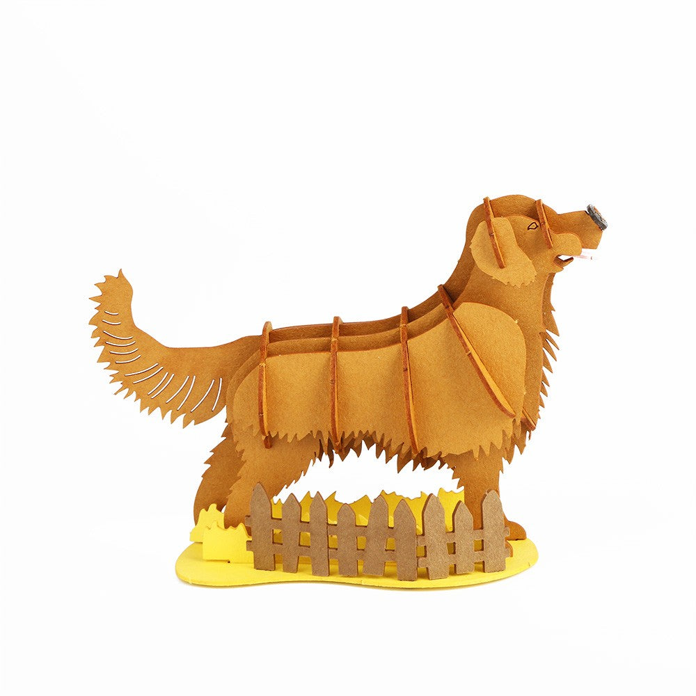 LPG Puzzles 3D Paper Golden Retriever
