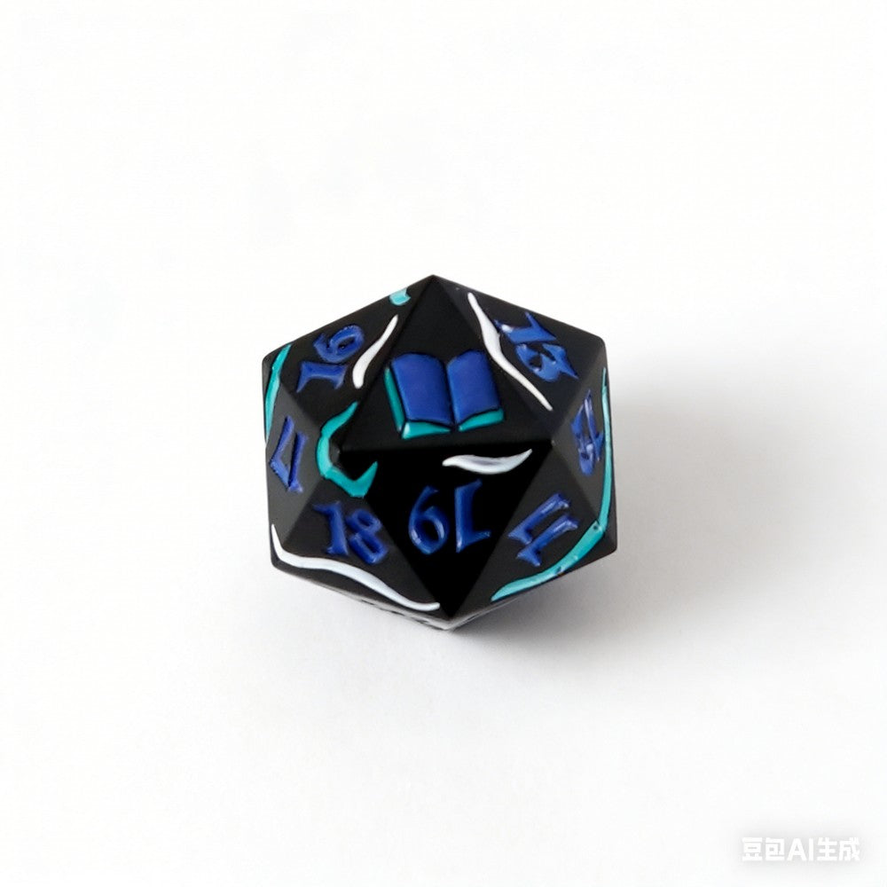 LPG Dice Dual Spindown Mage Aqua/Gold Black/Blue