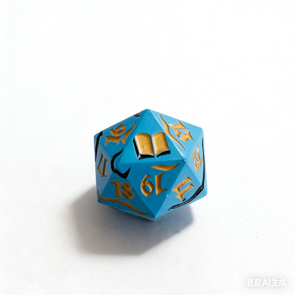 LPG Dice Dual Spindown Mage Aqua/Gold Black/Blue
