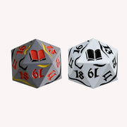 LPG Dice Dual Spindown Mage White/Black Silver/Orange