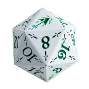 LPG Dice Dual D20 Advantage Set Rogue White/Green Warrior Red/Black