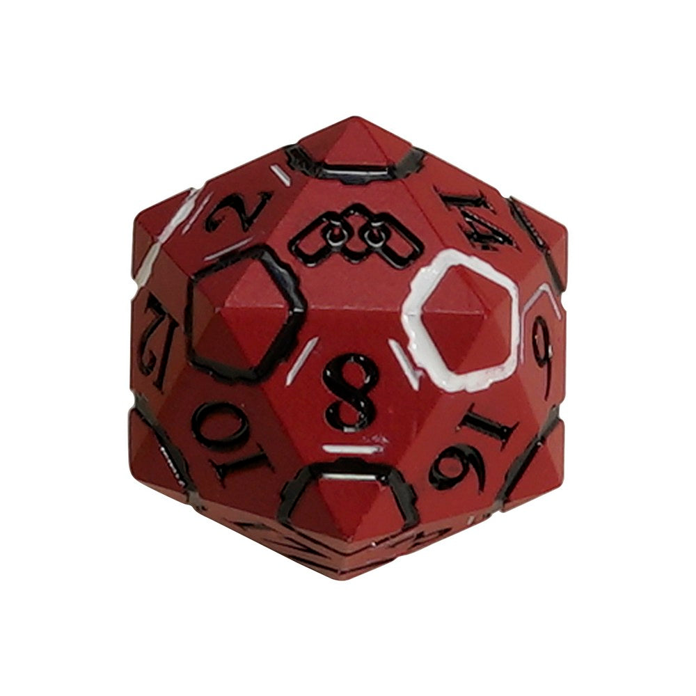 LPG Dice Dual D20 Advantage Set Rogue White/Green Warrior Red/Black