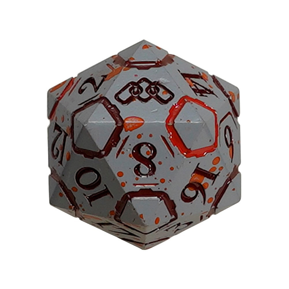 LPG Dice Dual D20 Advantage Set Rogue Blue/Pink Warrior Bloodied Metal