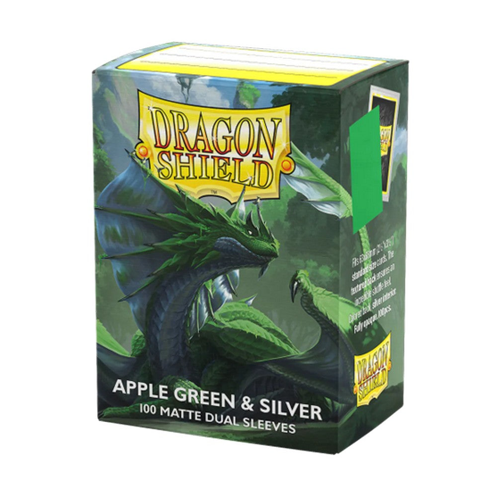 Dragon Shield: Sleeves – Matte Dual – Apple Green & Silver