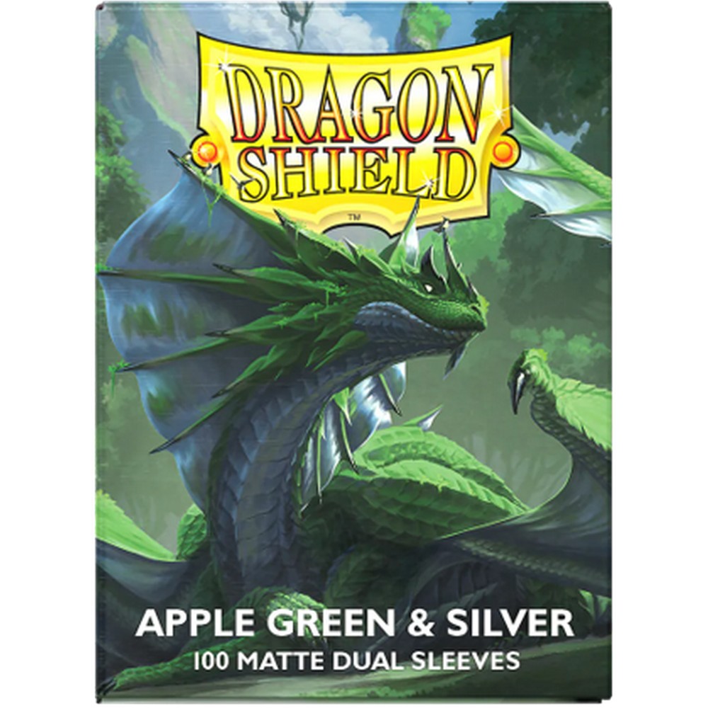 Dragon Shield: Sleeves – Matte Dual – Apple Green & Silver