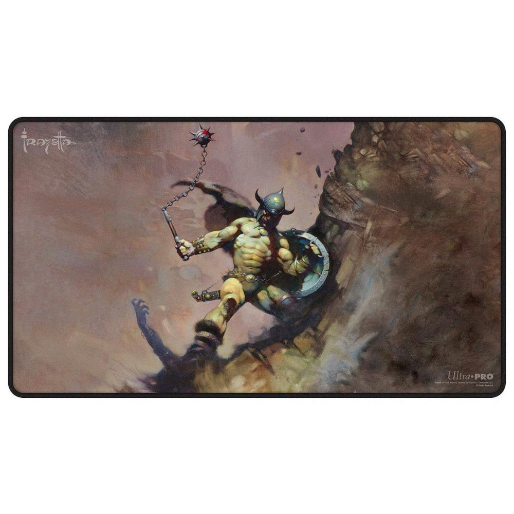 Ultra Pro: UP16755 Frank Frazetta - "Warrior with Ball and Chain" Black Stitched Playmat