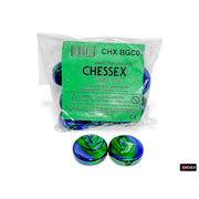 CHX BGC01 15 of GeminiÃ‚Â® Blue-Green 28mm Backgammon Checkers in a bag