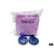 CHX BGC10 15 of Speckled Cobalt 30mm Backgammon Checkers in a bag