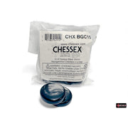 CHX BGC15 15 of Opaque Black 30mm Backgammon Checkers in a bag