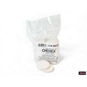 CHX BGC26 15 of Opaque White 35mm Backgammon Checkers in a bag