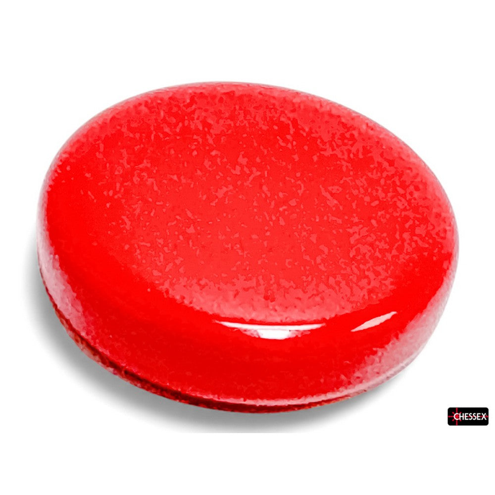 CHX BGC28 15 of Opaque Red 35mm Backgammon Checkers in a bag