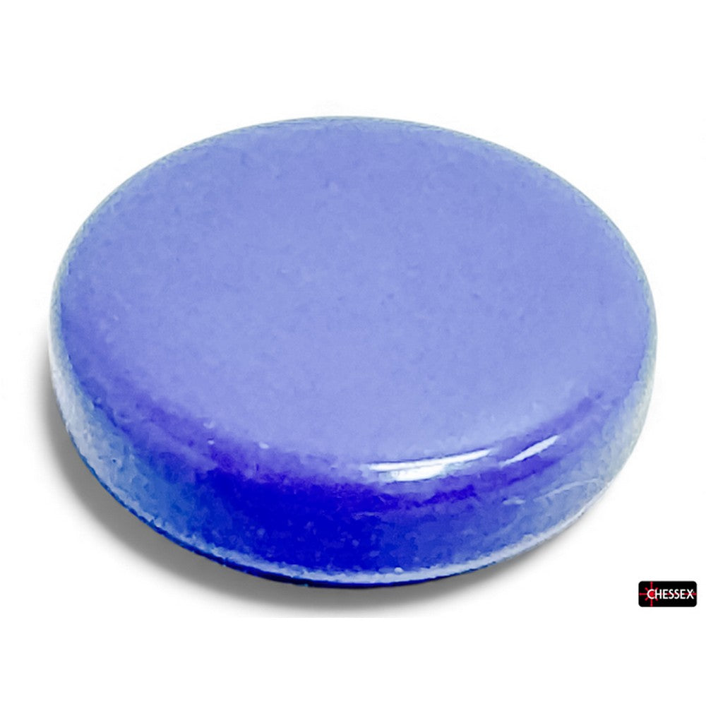 CHX BGC30 15 of Opaque Blue 35mm Backgammon Checkers in a bag