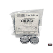 CHX BGC33 15 of Velvet Steel 28mm Backgammon Checkers in a bag